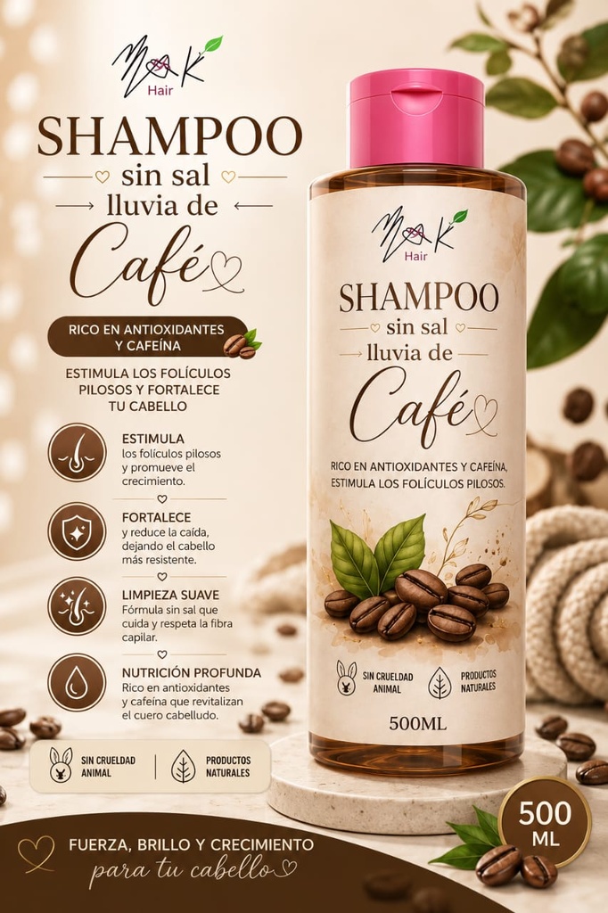 Shampoo Lluvia de Cafe 500 ml