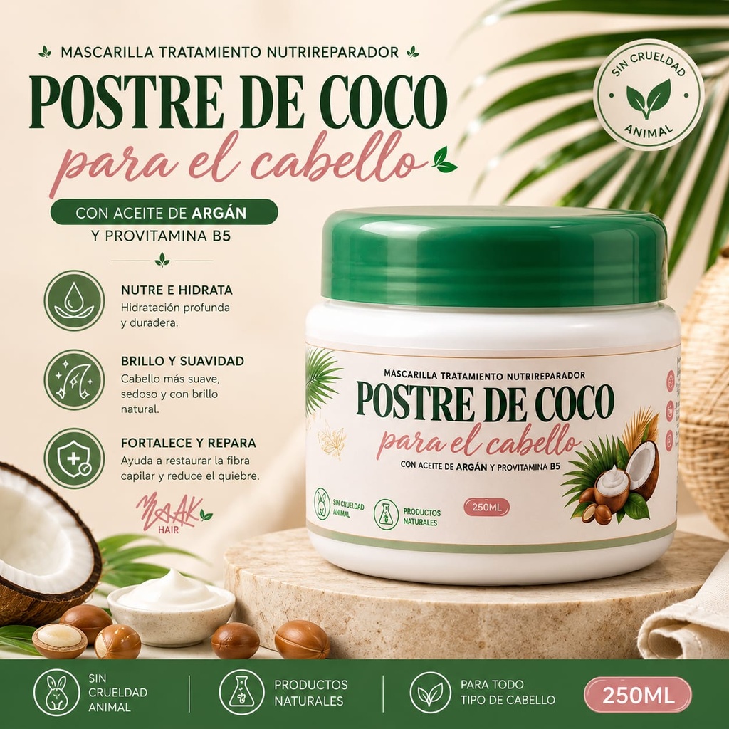 Postre de Coco para el Cabello 250 ml