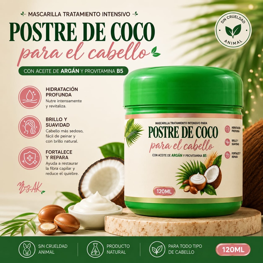 Postre de Coco para el Cabello 120 ml